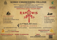 REPOWIS 2K23 Techno Cultural and Management Fest  Poster